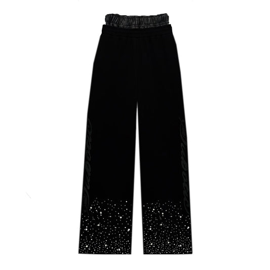 Black crystal pants