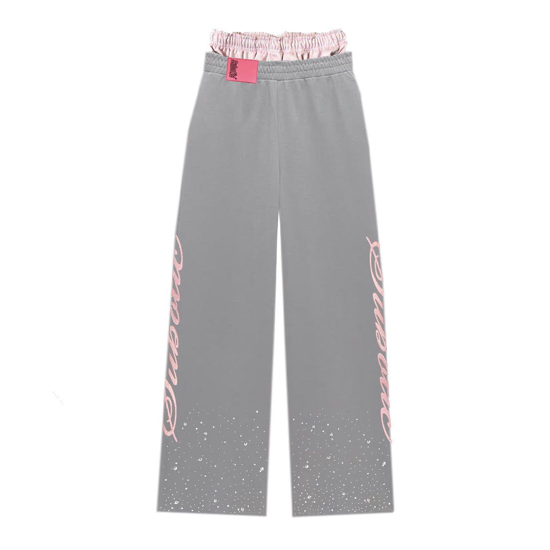 Gray crystal pants